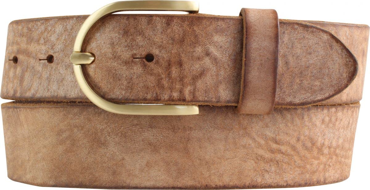 Cintura In Pelle Donna BELTINGER – 4 Cm Di Pura Eleganza Vintage Con Fibbia Oro, Made In Italy