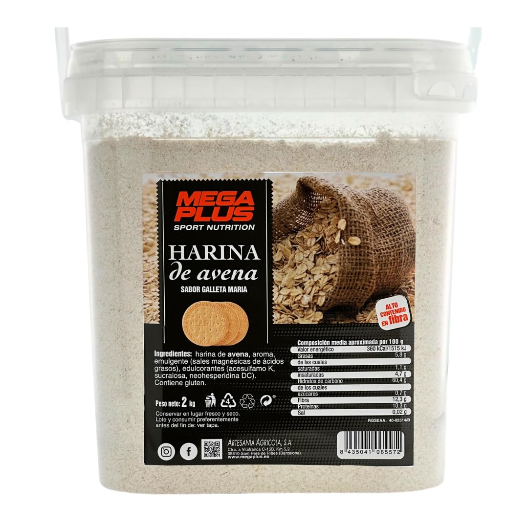 Harina De Avena Sabores - Mega Plus - Harina De Avena Integral - Para Batido Proteinas O Cereales Avena - Avena En Polvo 8 Sabores - Carbohidratos Y Vitaminas - Sin Azucar - Donut 2kg — view 9