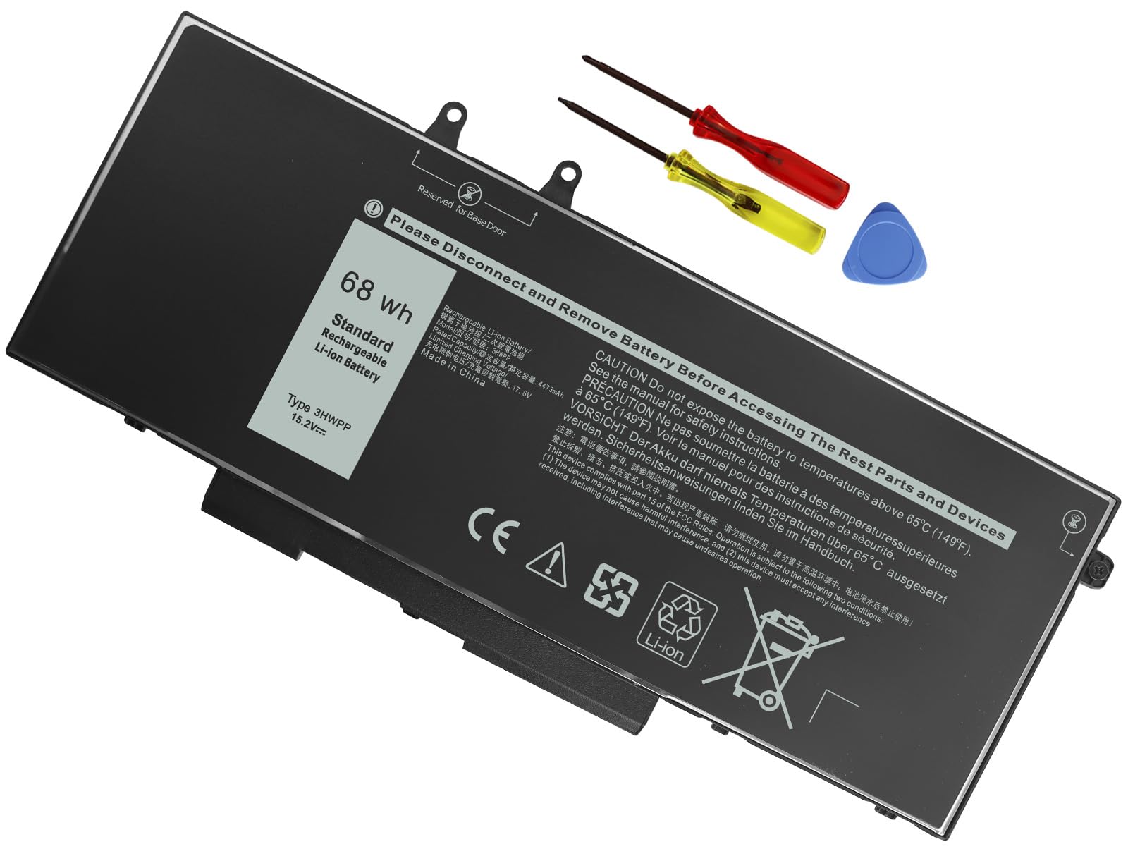 Amazon.com: ZAYAUPVL 68Wh 3HWPP 15.2V Battery Replacement for Dell