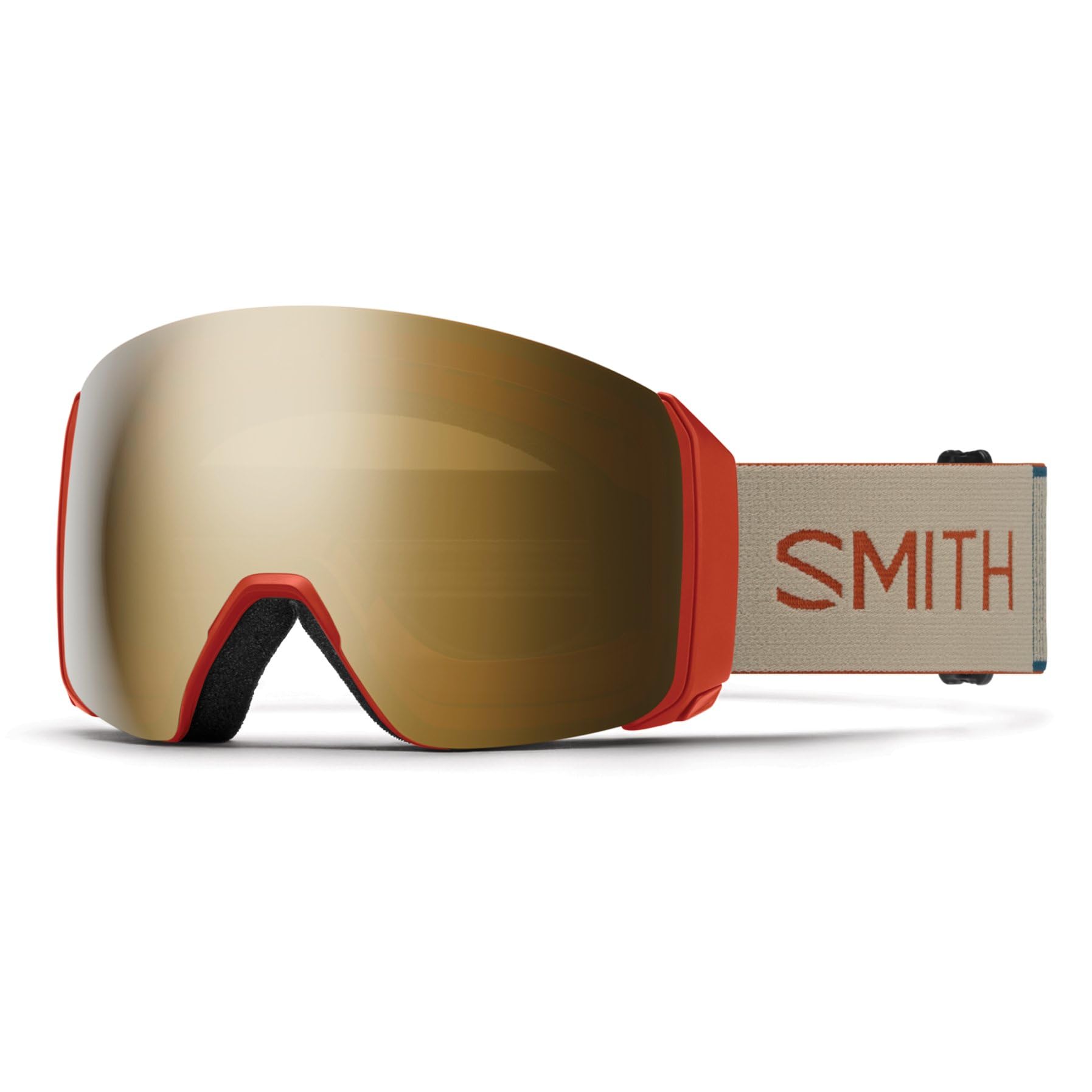 SMITH 4D Mag XL Snow Goggles – Adult Ski & Snowboarding Goggles with BirdsEye Vision, Anti-Fog Performance & 100% UV Protection – for Men & Women – Rust, ChromaPop Sun Black Gold Mirror