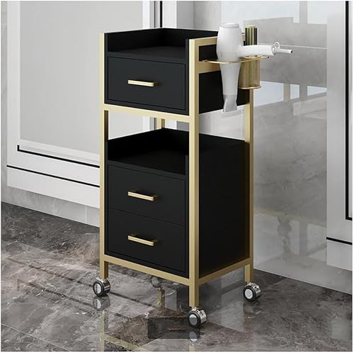 Miniatura 6 de Carrito de pie independiente con ruedas, para estilista, para peluquería, gabinete de almacenamiento de belleza, mesa de salón para estación de