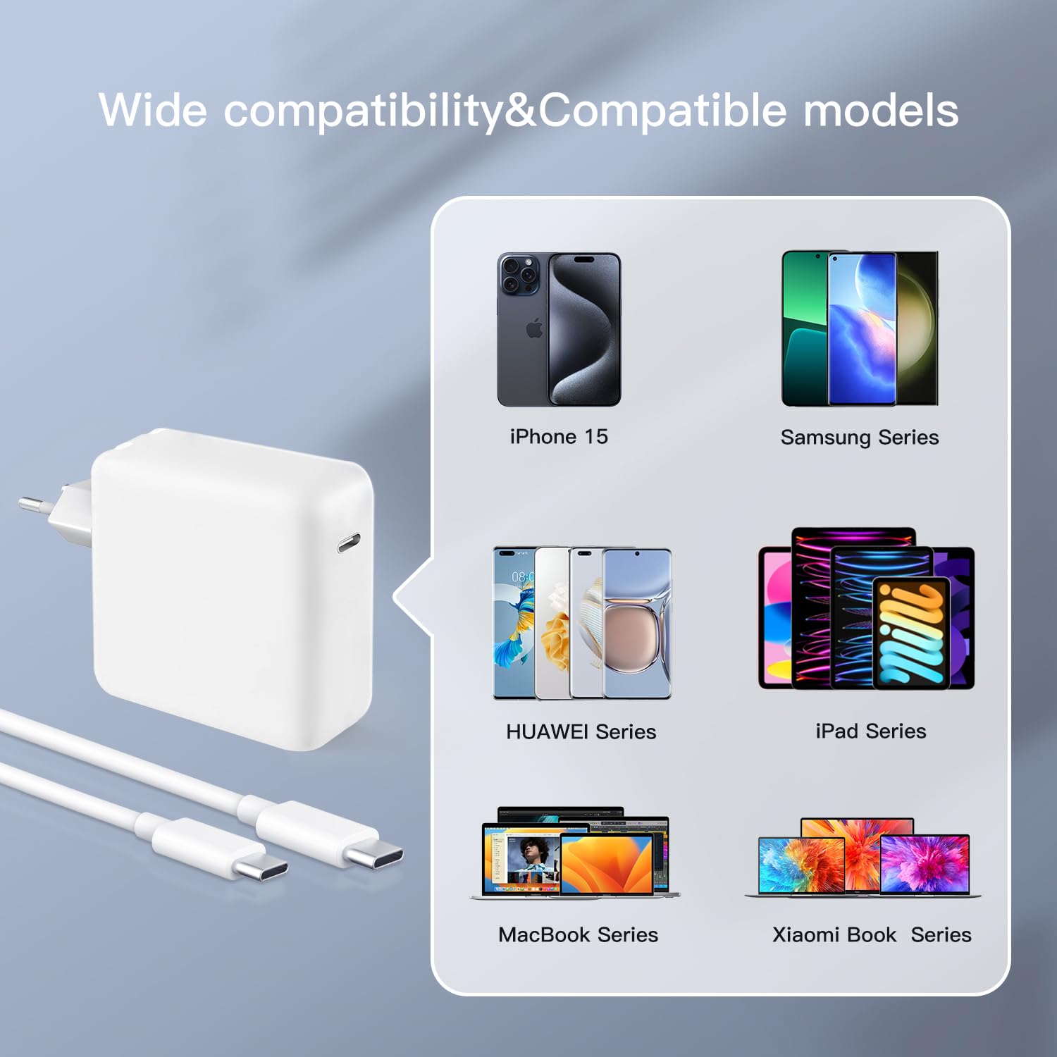 96W USB-C Ladegerät Für MacBook Pro/Air - Inkl. 1.8m Kabel