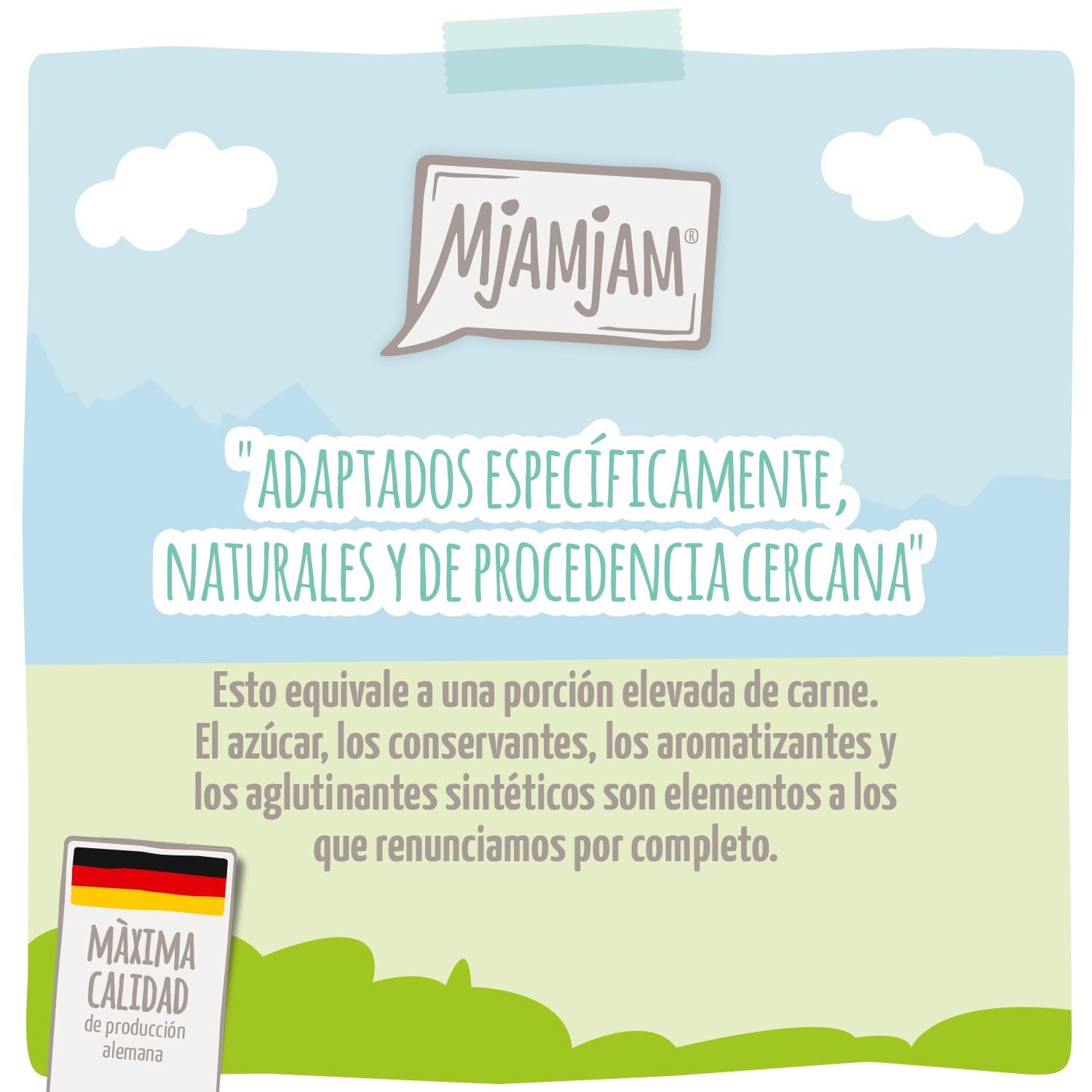MjAMjAM - Comida húmeda Premium para Perros - Quetschie - Pava Rica con riso cocido y calabacín al Vapor, Pack de 12 (12 x 125g), sin Gluten con Extra de Carne