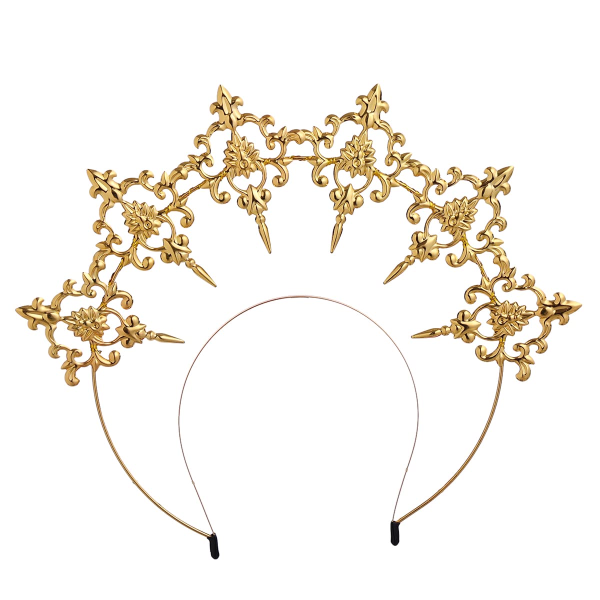 BLESSUME Unisex Halo Crown Mary Goddess Headband Halloween Reenactment Costume Headwear (Gold 5) โ image 1