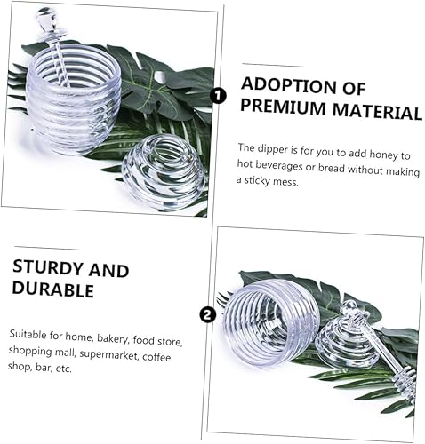 Miniatura 3 de DECHOUS 1 juego de mini tarros de miel, frasco de almacenamiento de miel para el hogar, cocina, tarro de miel transparente, recipientes de miel de