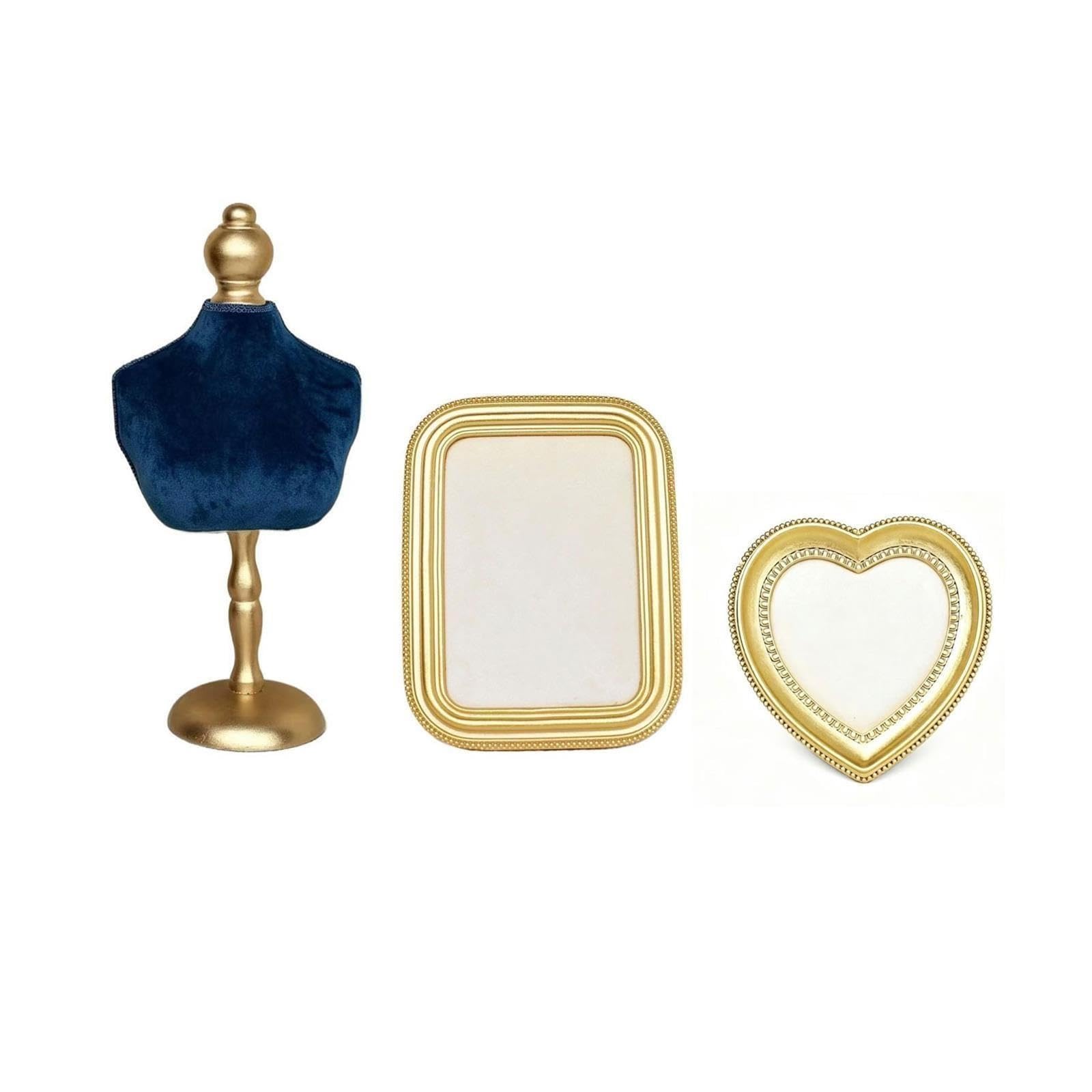 Présentoir Présentoir de boucles d'oreilles et colliers en velours résine, ensemble 3