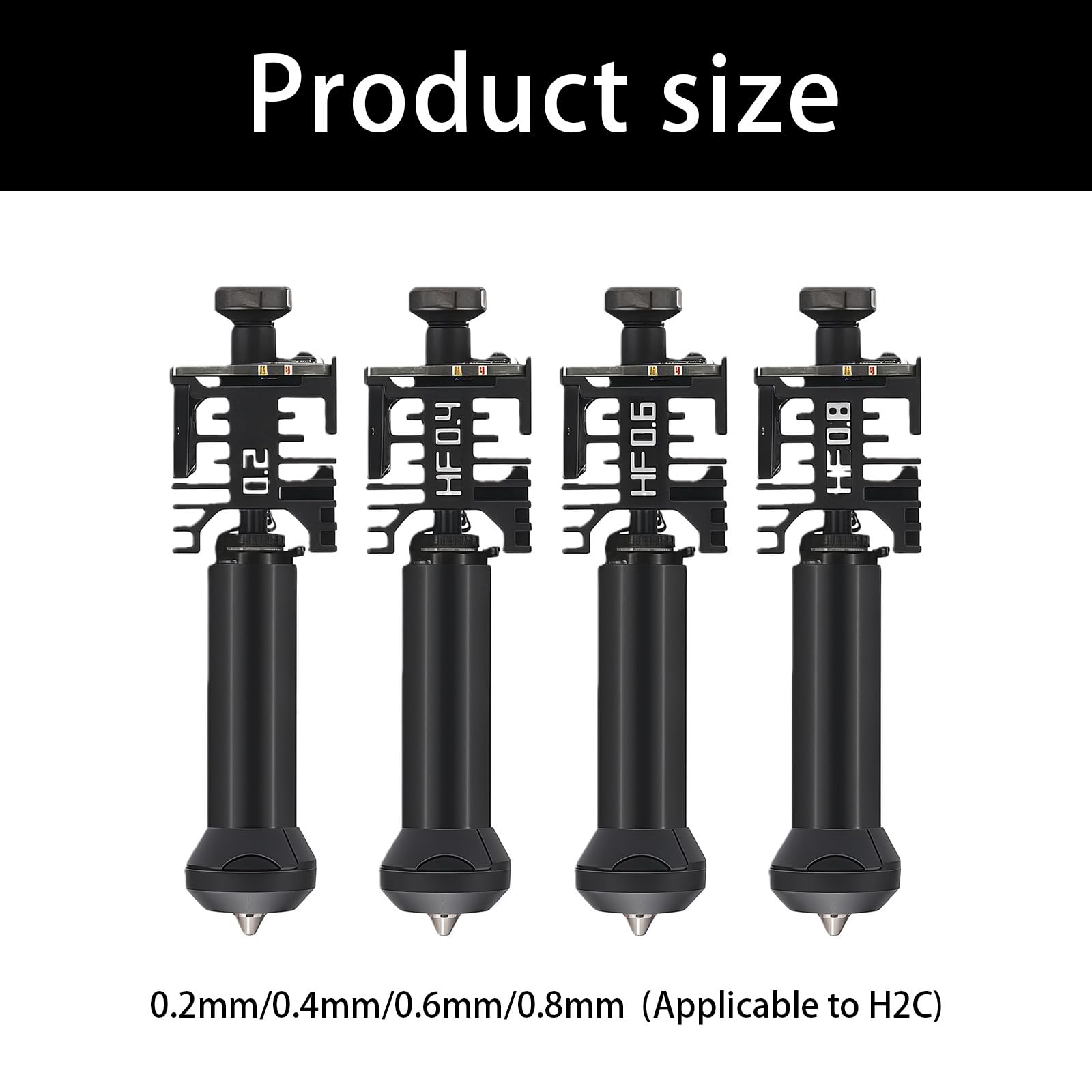Hotend de inducción de repuesto para extrusora H2C, boquilla de acero endurecido, control de flujos, fácil instalación, precisión, control de temperatura