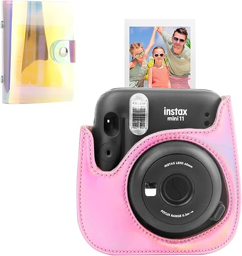 Miniatura 1 de Funda protectora para cámara instantánea Fujifilm Instax Mini 11, funda de piel sintética premium con correa extraíble, funda para cámara con mini