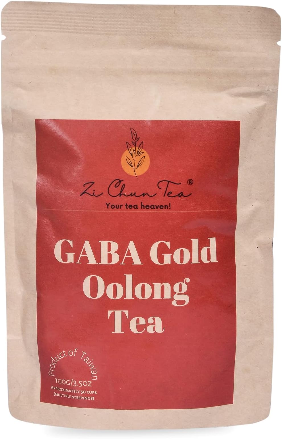 GABA Gold - Organic Oolong Super Tea, Loose Leaf - 100% Natural Grown and Processed - 3.5 ounces