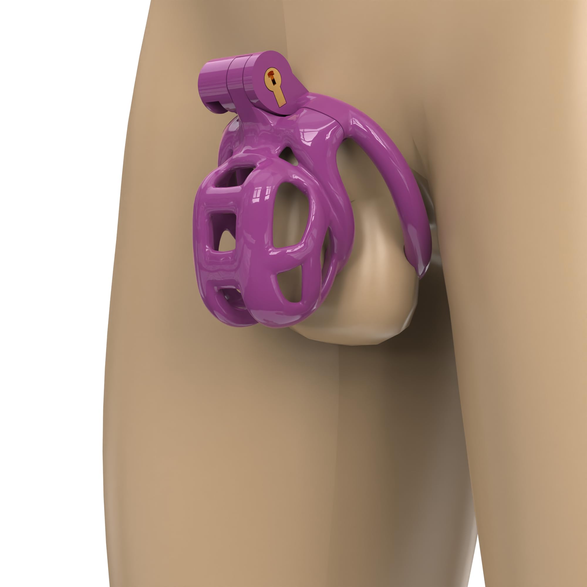 Cobra 1.0 Male Chastity Device 3D Printed Cock Cage Purple X-Small XS Purple