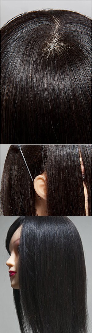 ★人毛★カットウィッグ 3体セット Amazon.co.jp: 人毛100%カットウィッグ Anna 毛量たっぷりタイプ3体
