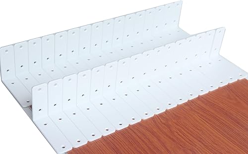 Miniatura 8 de Paquete de 8 unidades  5 pulgadas de largo x 4 pulgadas de alto x 1.5 pulgadas de ancho, 0.197 in de grosor, soportes de estante de hierro, soporte