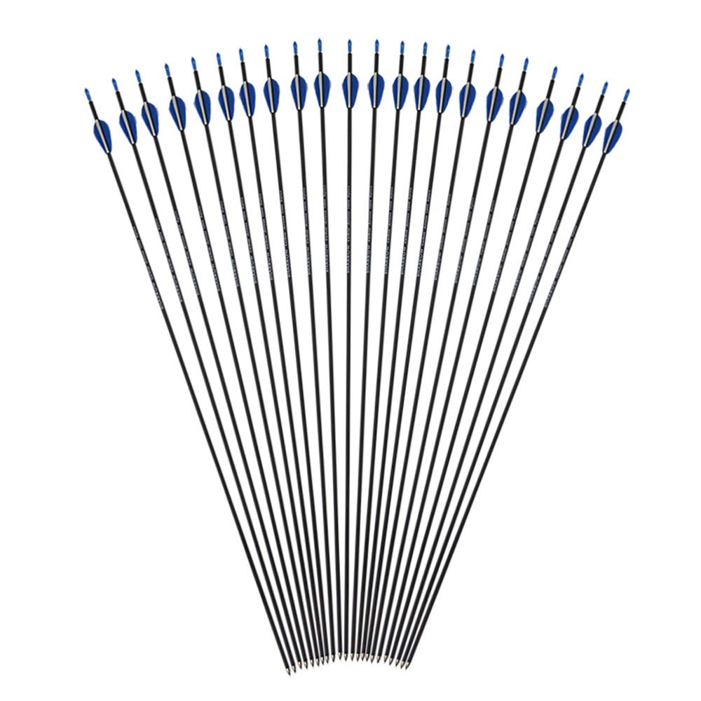 SHARROW Freccia di Carbonio 32 Pollici Frecce per Bersagli Spine 1200 Frecce in Carbonio Frecce per Arco Compound Ricurvo
