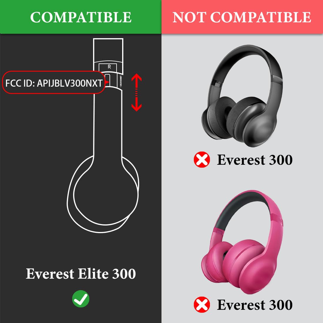 JBL EVEREST ELITE300 エベレスト　イヤーパッド新品交換済 Amazon | V-MOTA交換用イヤパッド修理部品 と互換性があります JBL