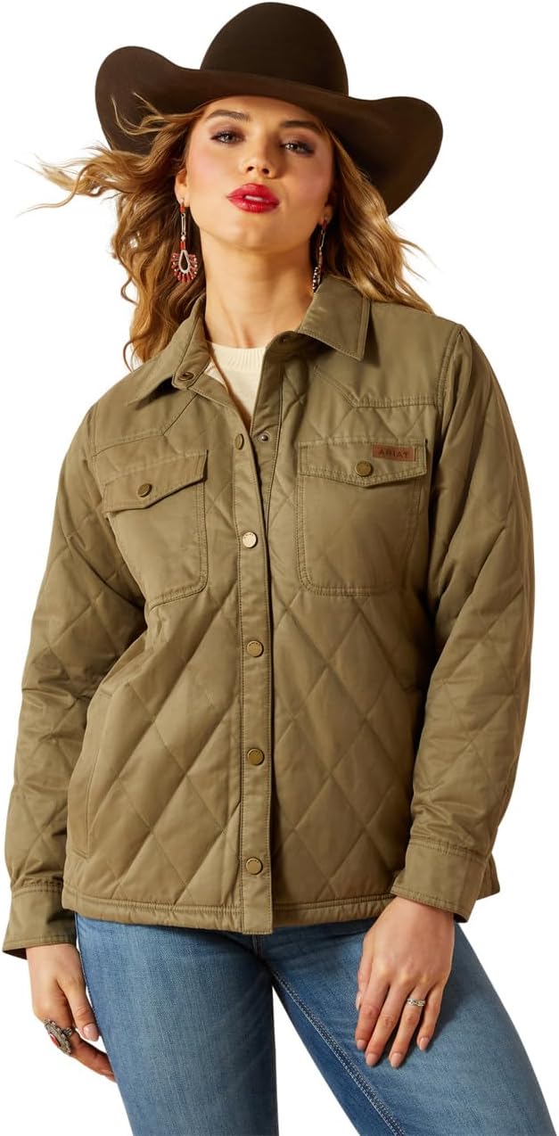 ARIAT Women's Grizzly Quilted Barn Jacket