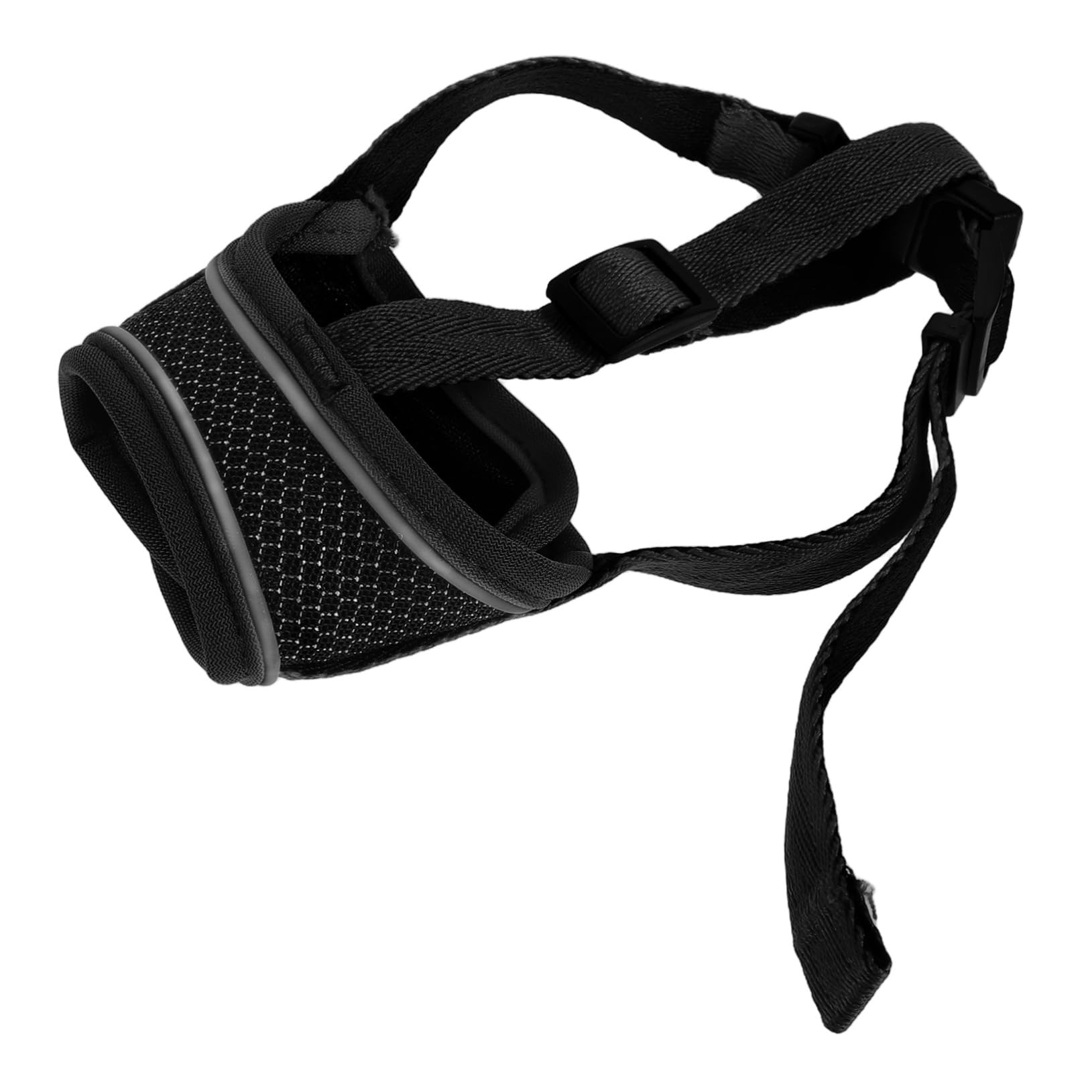 ibasenice Mesh Small Dog Muzzle Adjustable Strap for Barking Biting Chewing Control Comfortable Breathable Design Durable Pet Mouth Cover for Puppy Training Home Use S Black