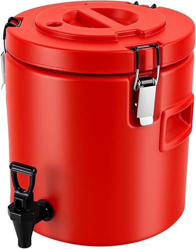 Dispensador de bebidas aislado de 2.64 galones, servidor de bebidas calientes y hielo con interior de acero inoxidable 304 y espita para té