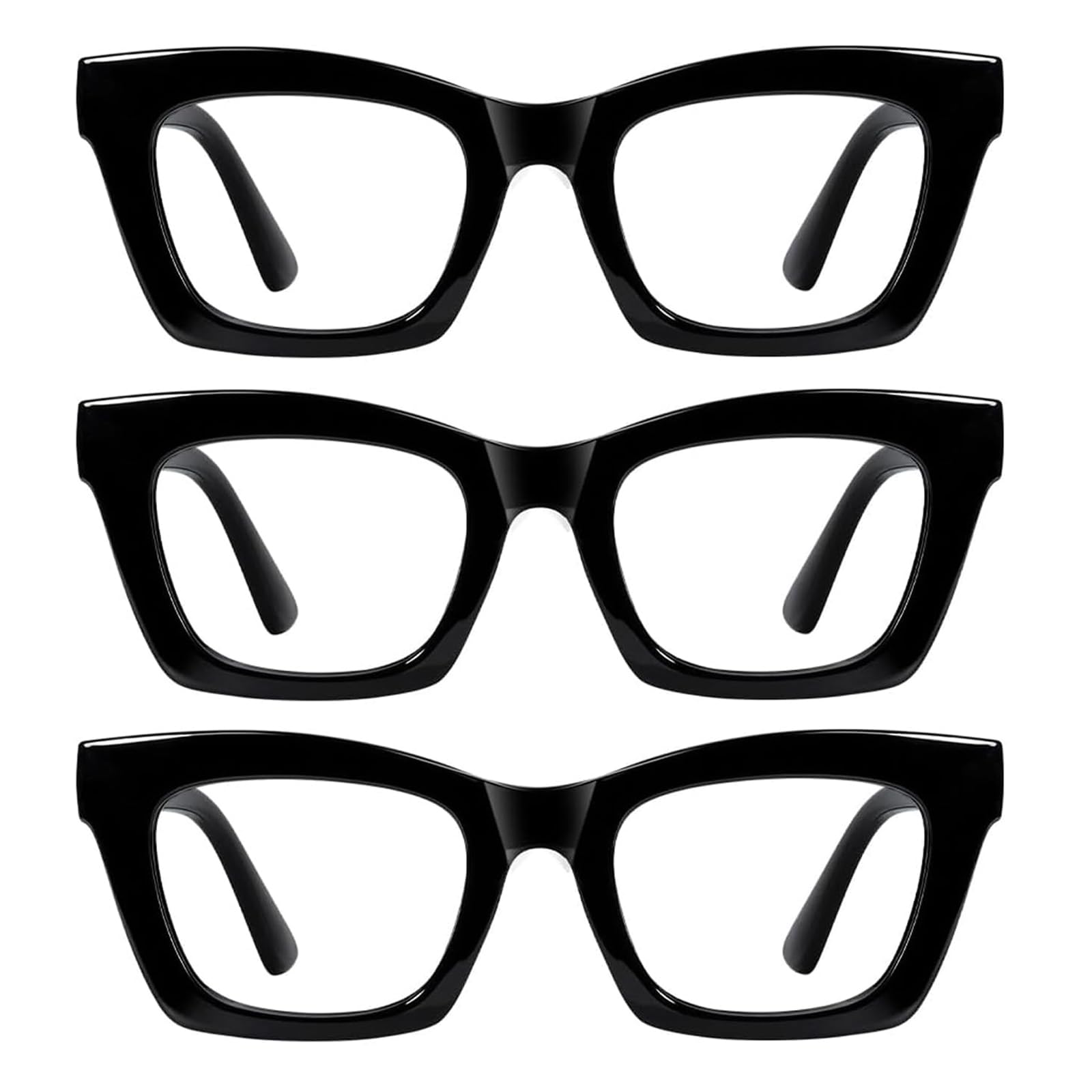 Hubeye Gafas de lectura para Mujeres de Moda Anteojos de lectura con Bisagra de resorte ultraligeras anti luz azul (Negro+Verde, 2.50) — view 14