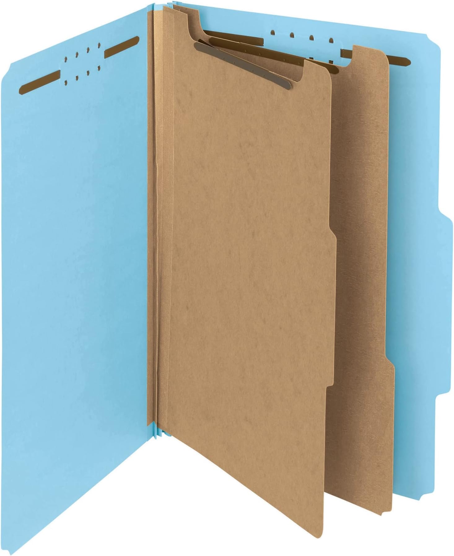 Office Depot 100 Recycled Classification Folders, 2 Dividers, 2.5in Expansion