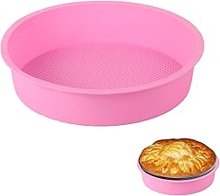 Cheesecake Pan Protector, Silicone Cheesecake Pan Water Bath Protector for 9/9.5 Inch Round Springform Pan Cake Pan Protector Springform Pan Accessories (Pink)