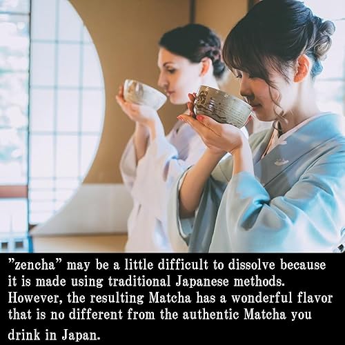 Miniatura 8 de zencha - Polvo matcha de té verde orgánico de Japón Kyoto - verde oscuro brillante - grado ceremonial 100% natural - té zen - (1.76 onzas)