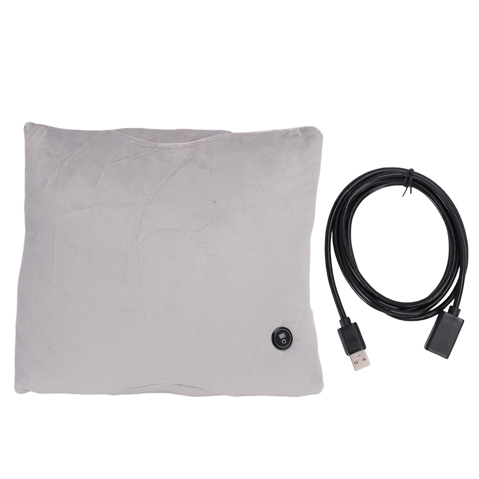 RiToEasysports Cuscino Riscaldato, Cuscino Riscaldante Elettrico in Morbido Velluto con 3 Impostazioni di Temperatura per il Calore del Collo Lombare della Mano Addominale Durante i Viaggi in (GREY)