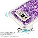 S8 Plus Case for Women, Cattech Glitter Liquid Sparkle Floating Luxury Bling Quicksand [Drop Protection] [Non-Slip Grip] Slim Clear Soft TPU Cover for Samsung Galaxy S8 Plus + Stylus (Purple)