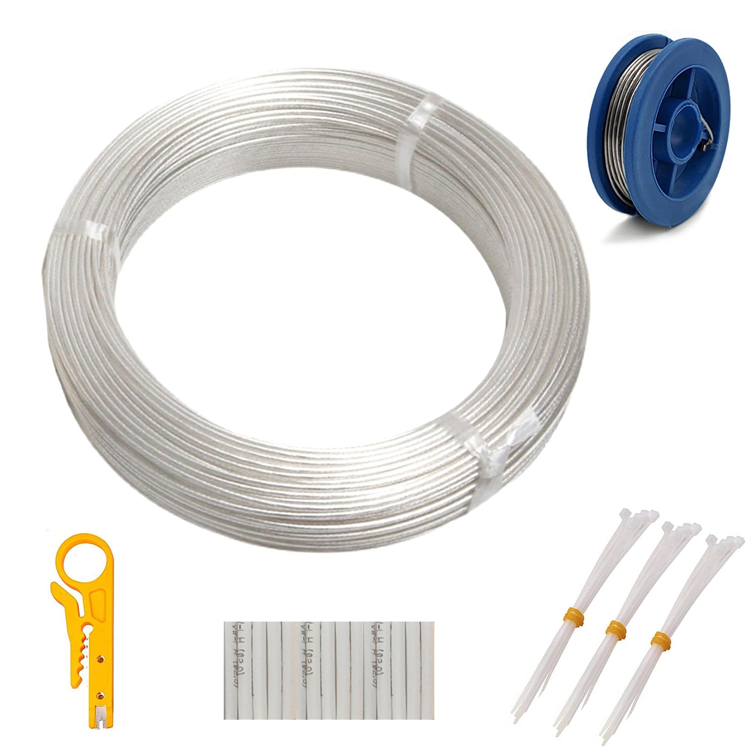 Teflon silver-plated electrical wire 0.5SQ FEP electric gun wiring SPC material copper core resistant to high temperature and low impedance wire length 16.4 feet (5m) including tools