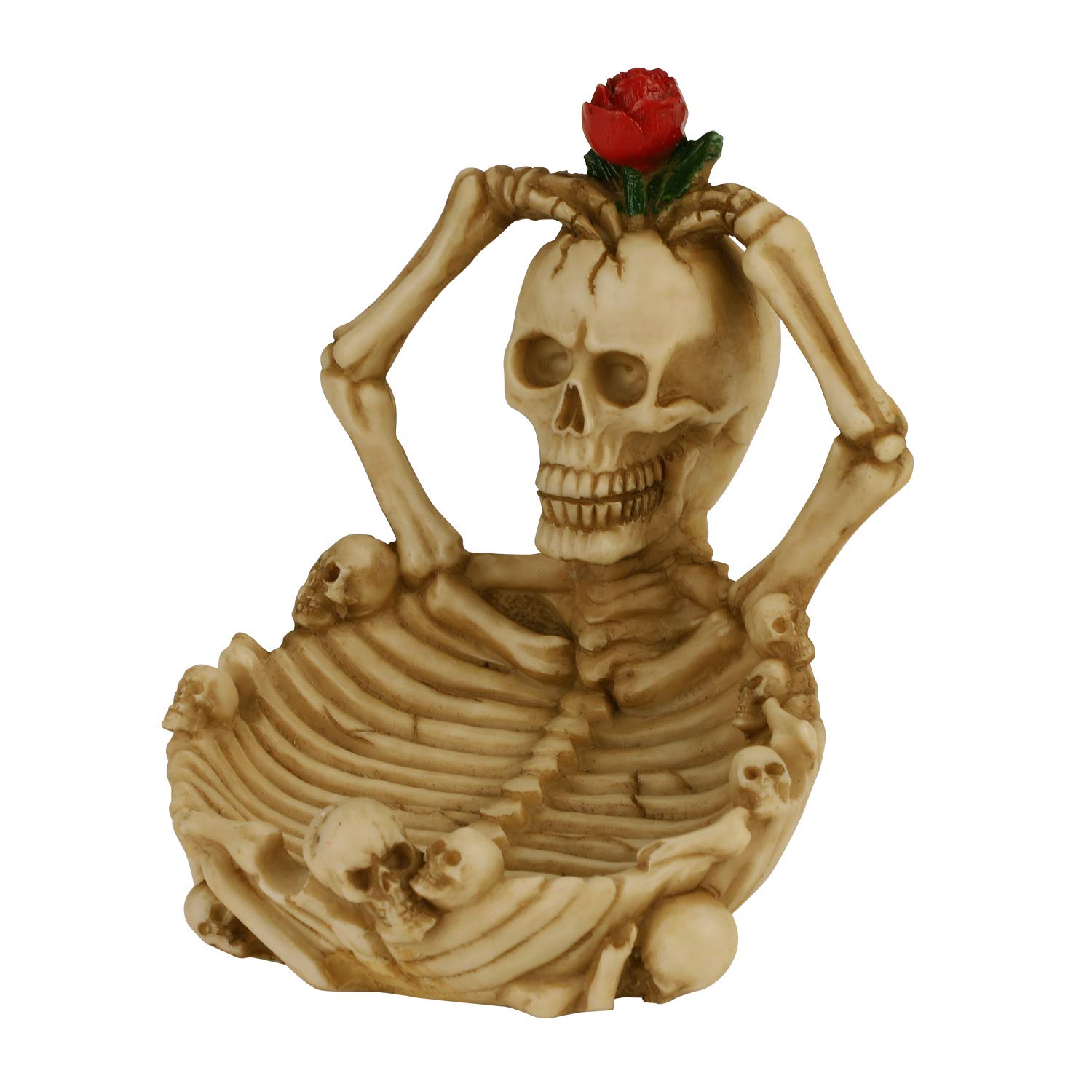 Creative Skeleton Ashtray Ornaments Sexy Man Resin Skull Ashtray Spooky Skeleton Figurine Halloween Decorations Gothic Home Bedroom Living Room Ornament Decor