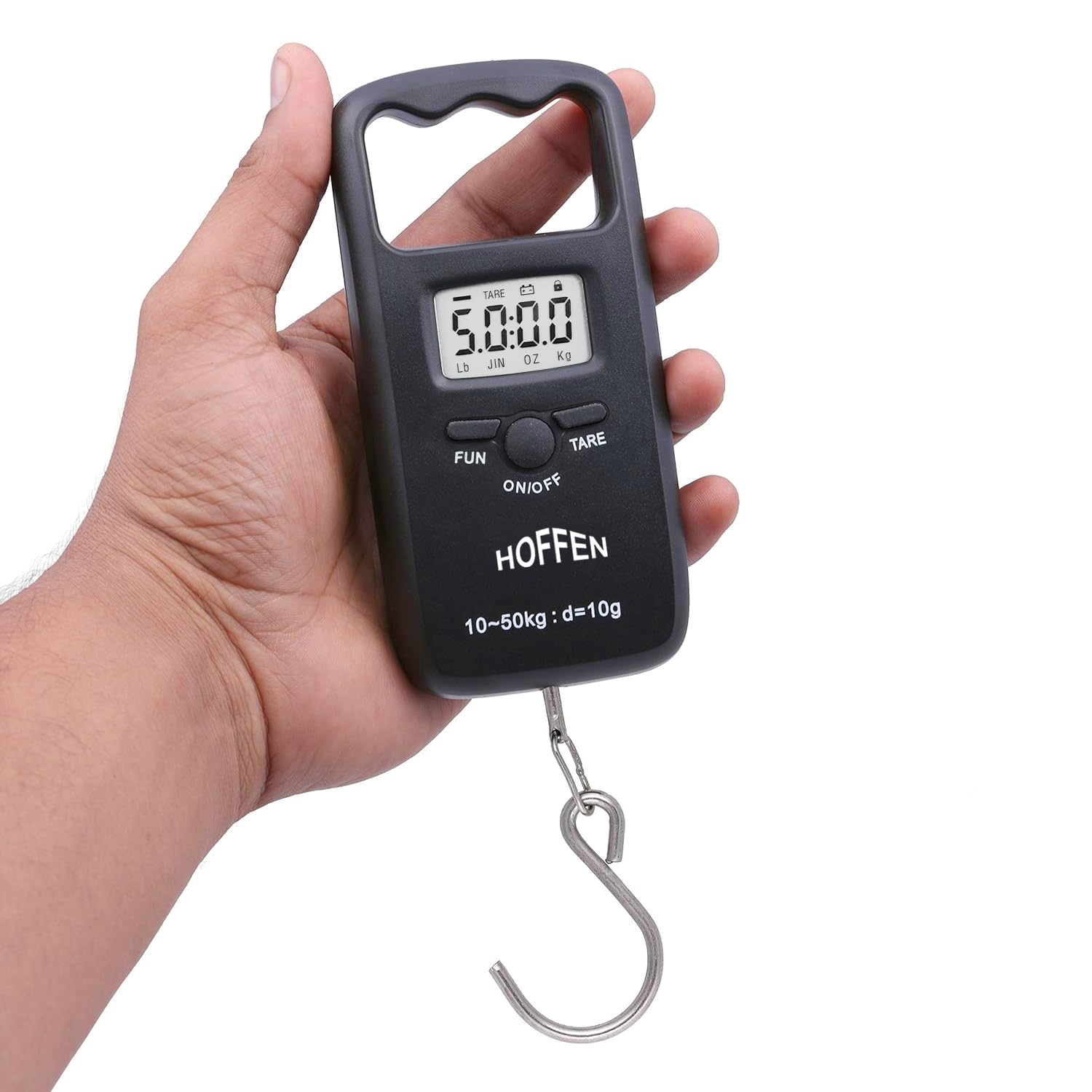 Hoffen Portable Digital Weight Machine For Luggage Weighing Scale, 50 kg Luggage Weight Machine Weighing Machine For Luggage, Home Use, gas cylinder, suitcase and bag for flight and travel, Black-picture-45