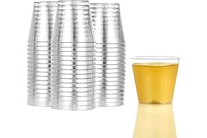 Hanna K. Signature 100 Count, Small Clear Premium Hard Plastic Disposable Cups...