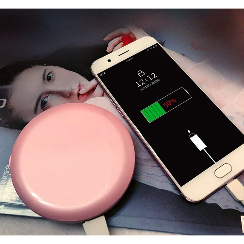 充電式LED ポケット鏡 Amazon.co.jp: 化粧鏡 明るいポケット充電式USB電源旅行ミラーレッド