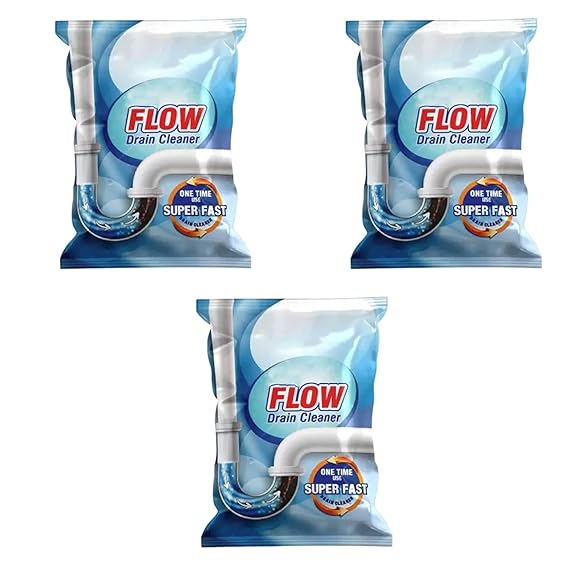 TruVeli Drain Cleaner Powder for Removes Clogs, Blockages in Washbasin, Septic Tank, Sinks, Pipes Within 30 Mins