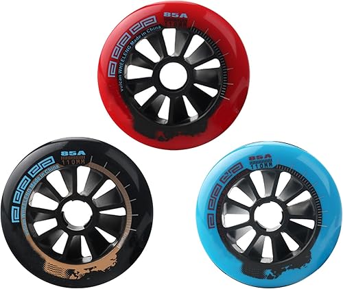 Miniatura 4 de JHKJ Rueda en línea de dureza 85A para ruedas de repuesto en línea para rueda grande profesional patinaje de velocidad 3.543 in 3.937 in 4.331 in