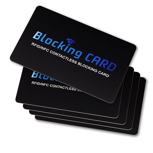 RFID Blocking Card (5 Pack) for Wallets, Slim RFID/NFC Blocker
