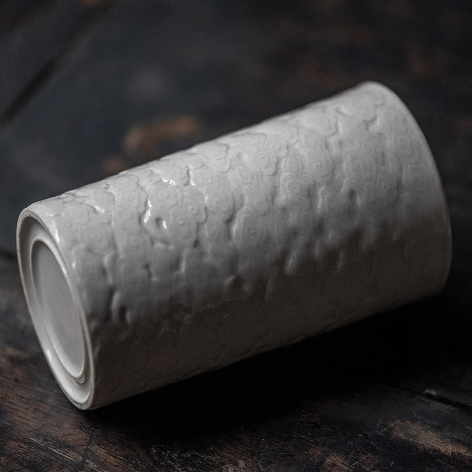 Tazza di penna in ceramica in ceramica decorativa,porta penna,supporto per la scrivania,tazza di matita modello nuvole per ragazze bambini