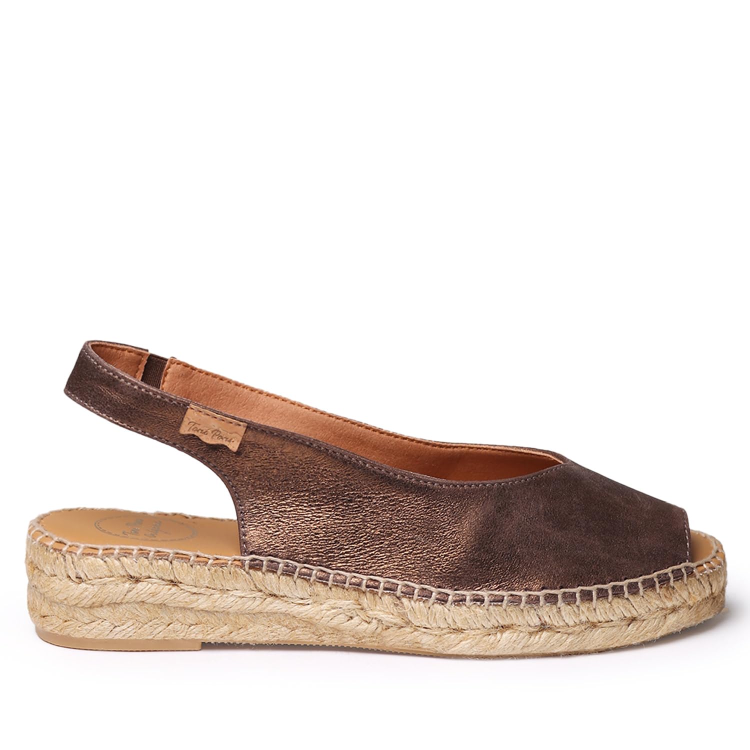 ERICA-AS - Espadrillas donna peep toe in pelle lucida