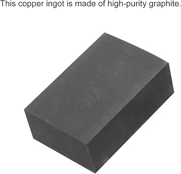 sourcing map Gold Silver Graphite Ingot Mould Crucible for Casting Metal Aluminum Copper Brass Melting Refining, 1.57