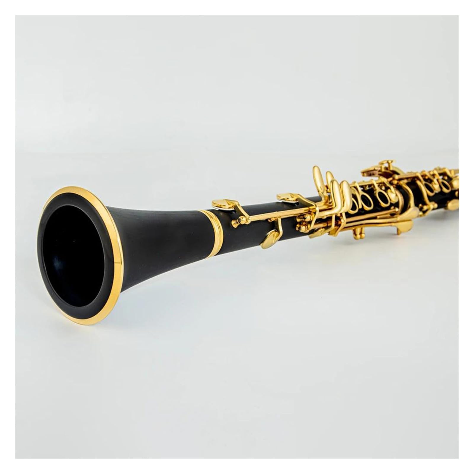 Clarinete Profesional Instrumento De Viento De Madera Para Clarinete Cuerpo De Baquelita Tono Bb Llaves Doradas Con Estuche Y Accesorios