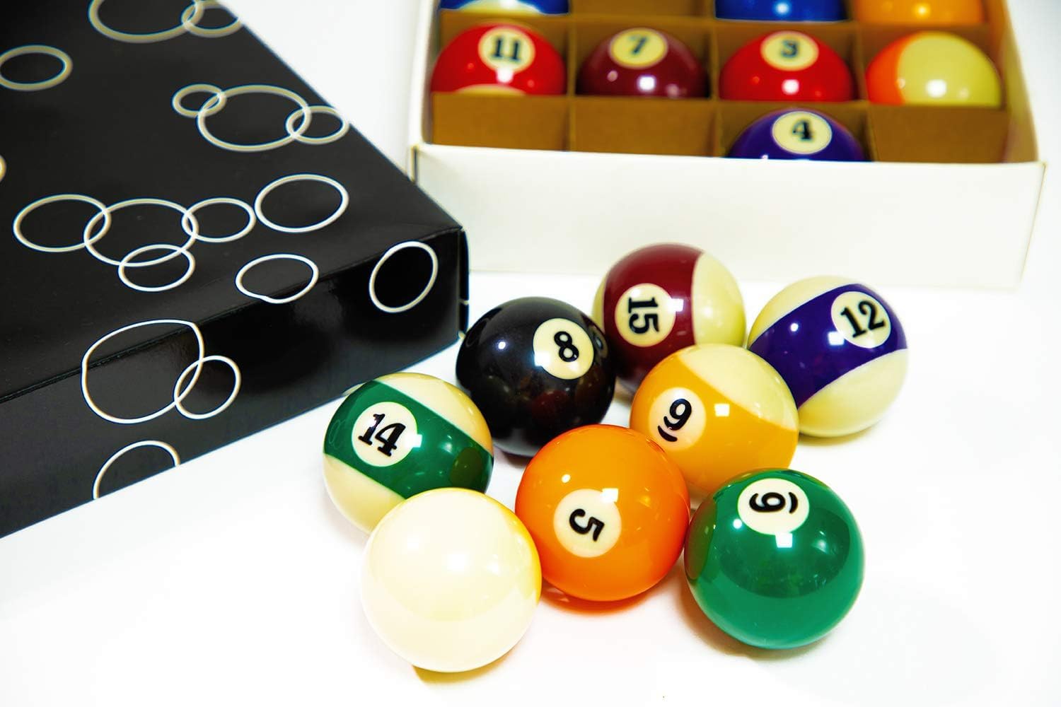Boules De Billard Professionnelles 57.2mm - Jeu De 16 Boules De Billard Américain pour Table De Billard