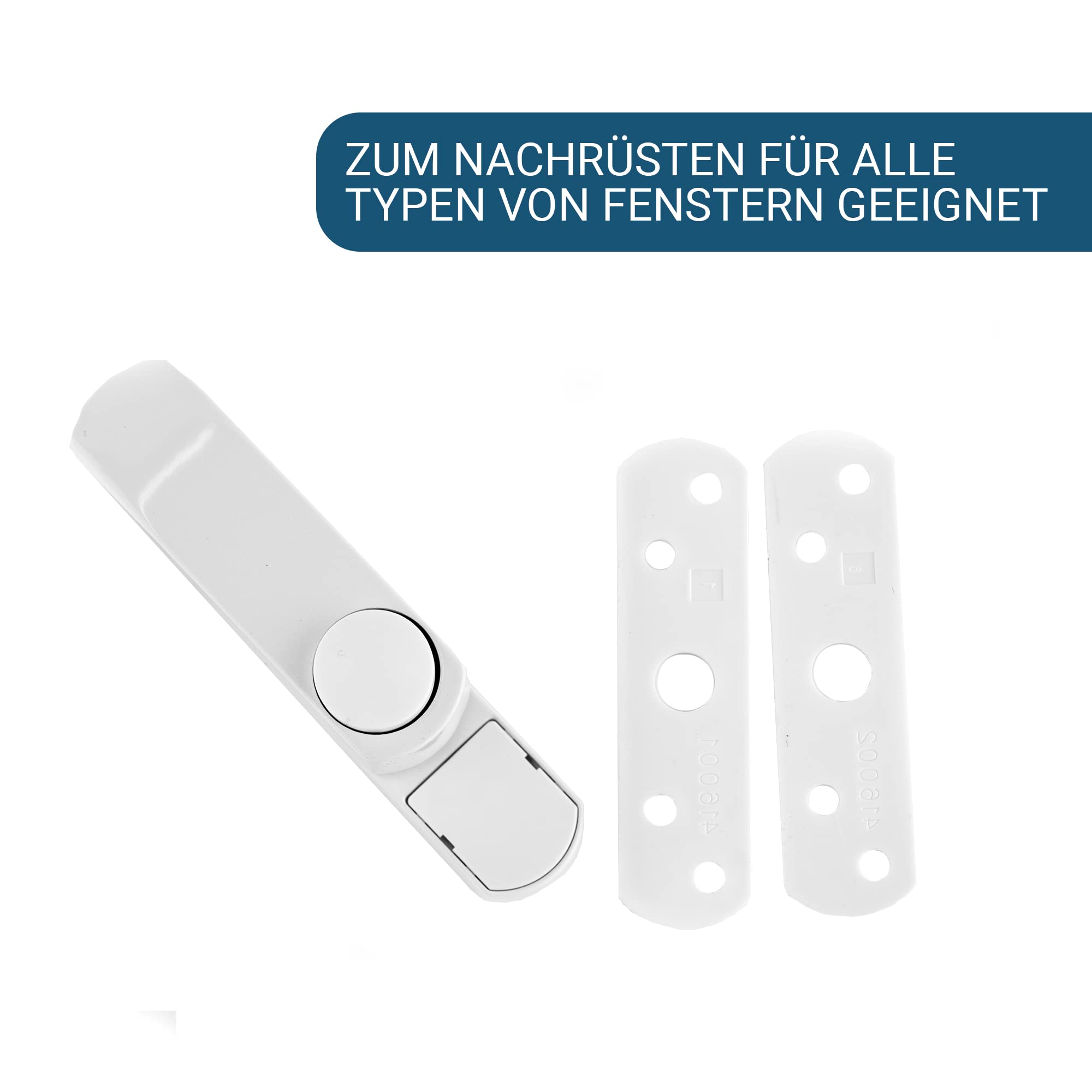 Kinderbeveiliging voor ramen, 1 set, in de kleur wit, met speciale lijm