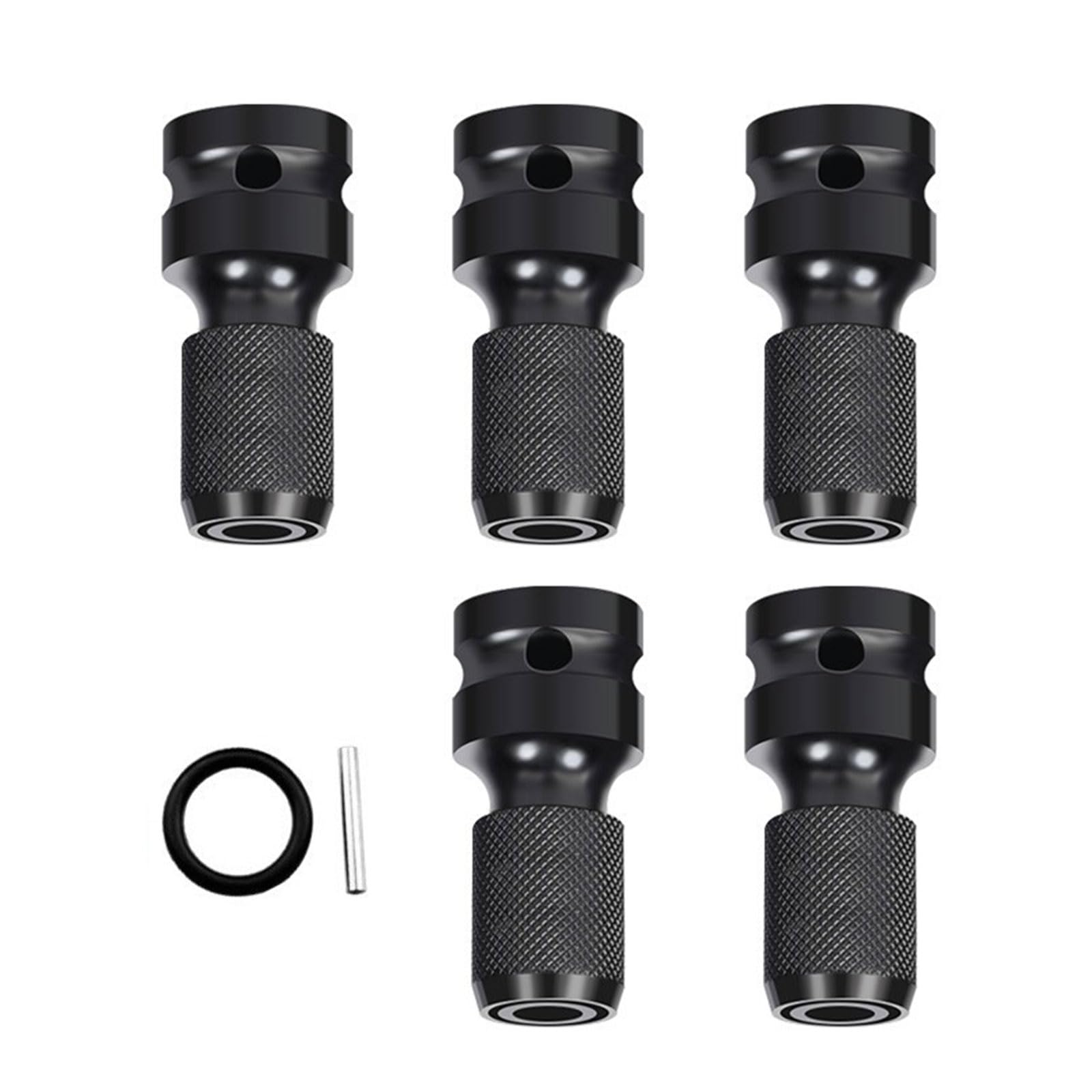 GTYLF 5Pc Impacts Wrenches Adapter 1 / 2Inch Square Drive to 1/4" Hexagonal Socket Converter Quick Changes Drill Bit Holder Ratcheting Wrenches Adapter