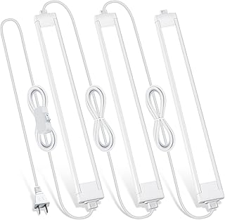 3 Pack Plug in Under Cabinet Lighting for Kitchen, 6500k Bright Under Co...