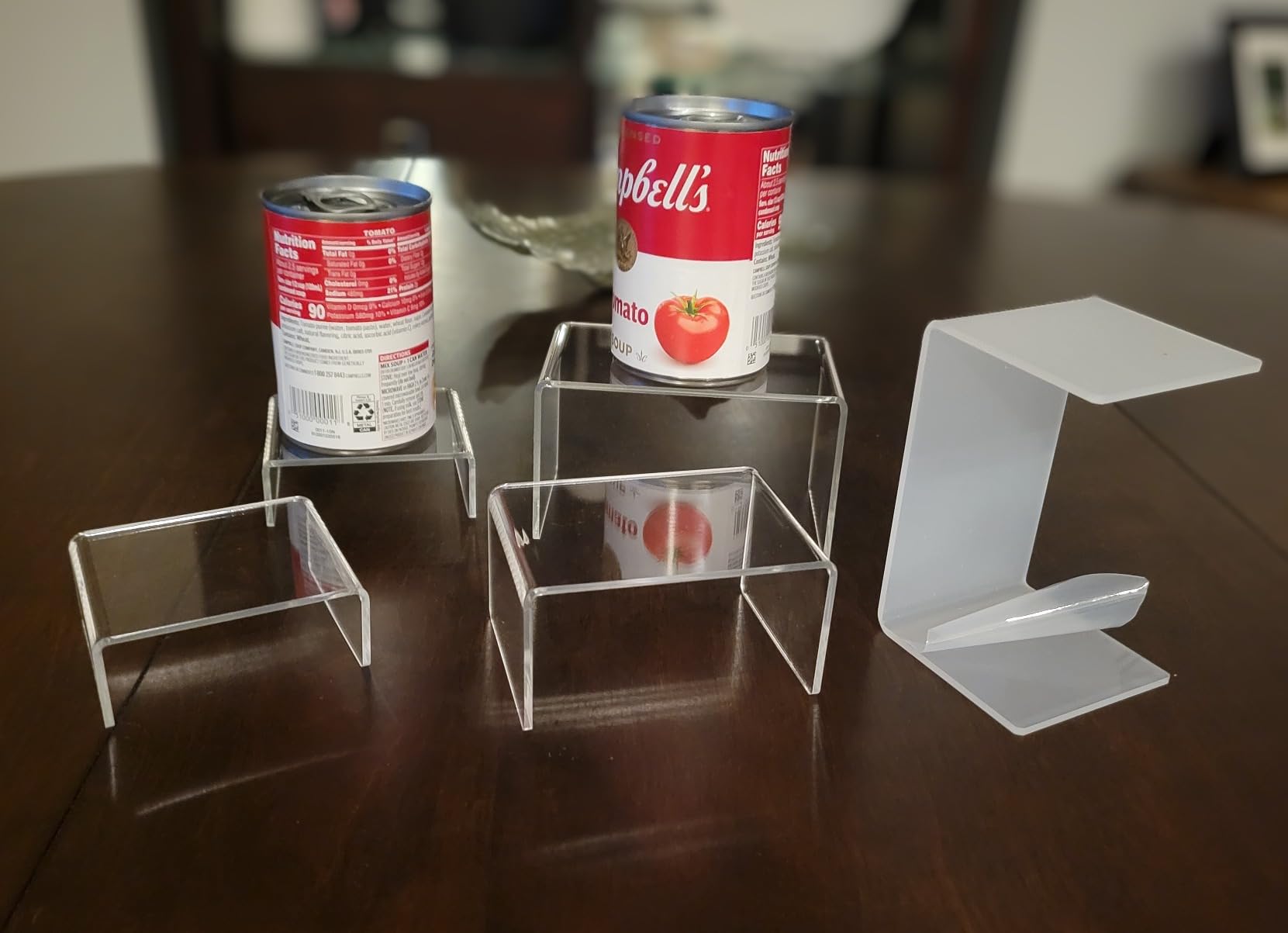 Ouskr Acrylic Risers for Display, 6 Pcs Acrylic Display Riser, Clear ...