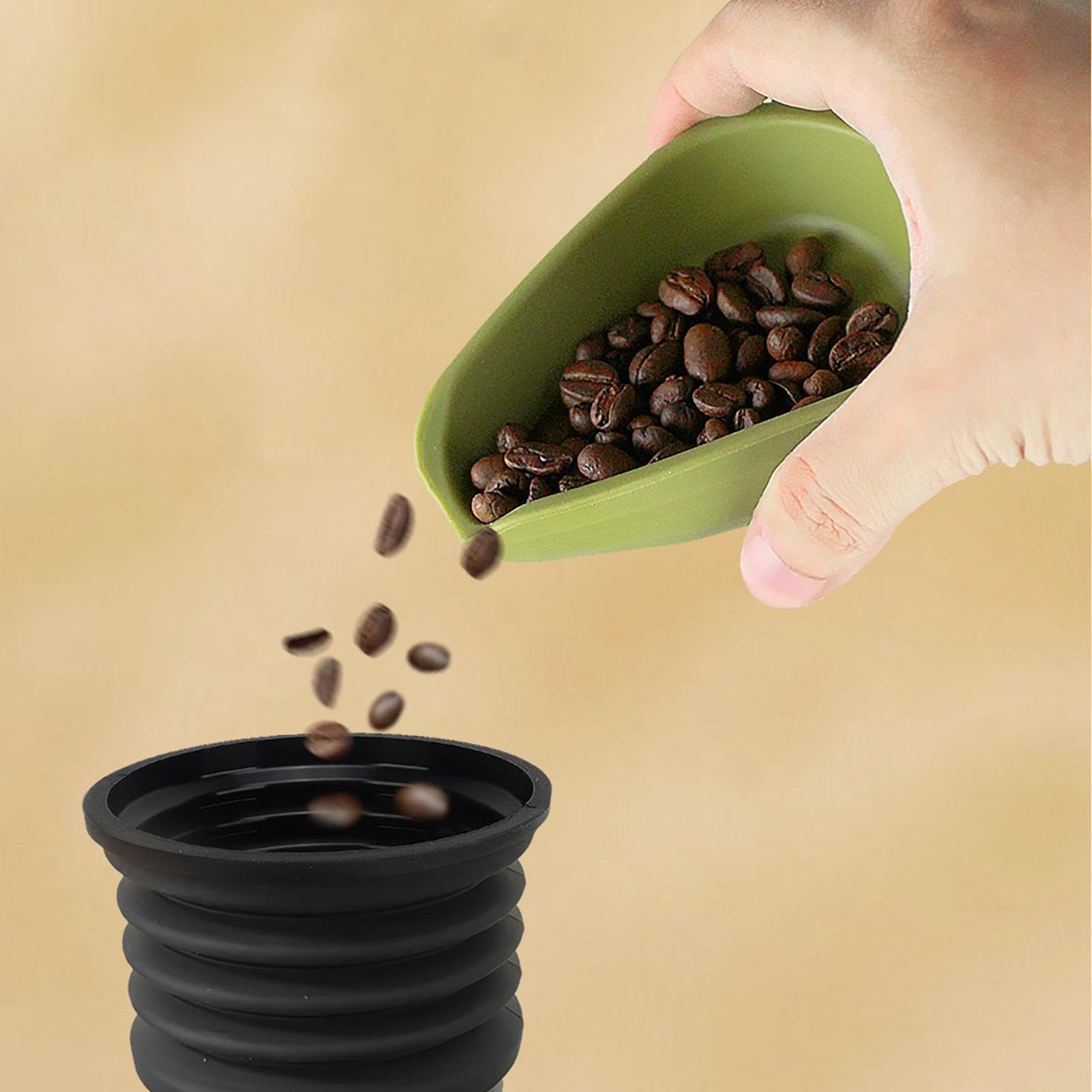 Tazza Dosatrice Per Caffè – In Legno E Acciaio, Con Cucchiaio E Bottiglia Spray Antistatic, Per Misure Precise