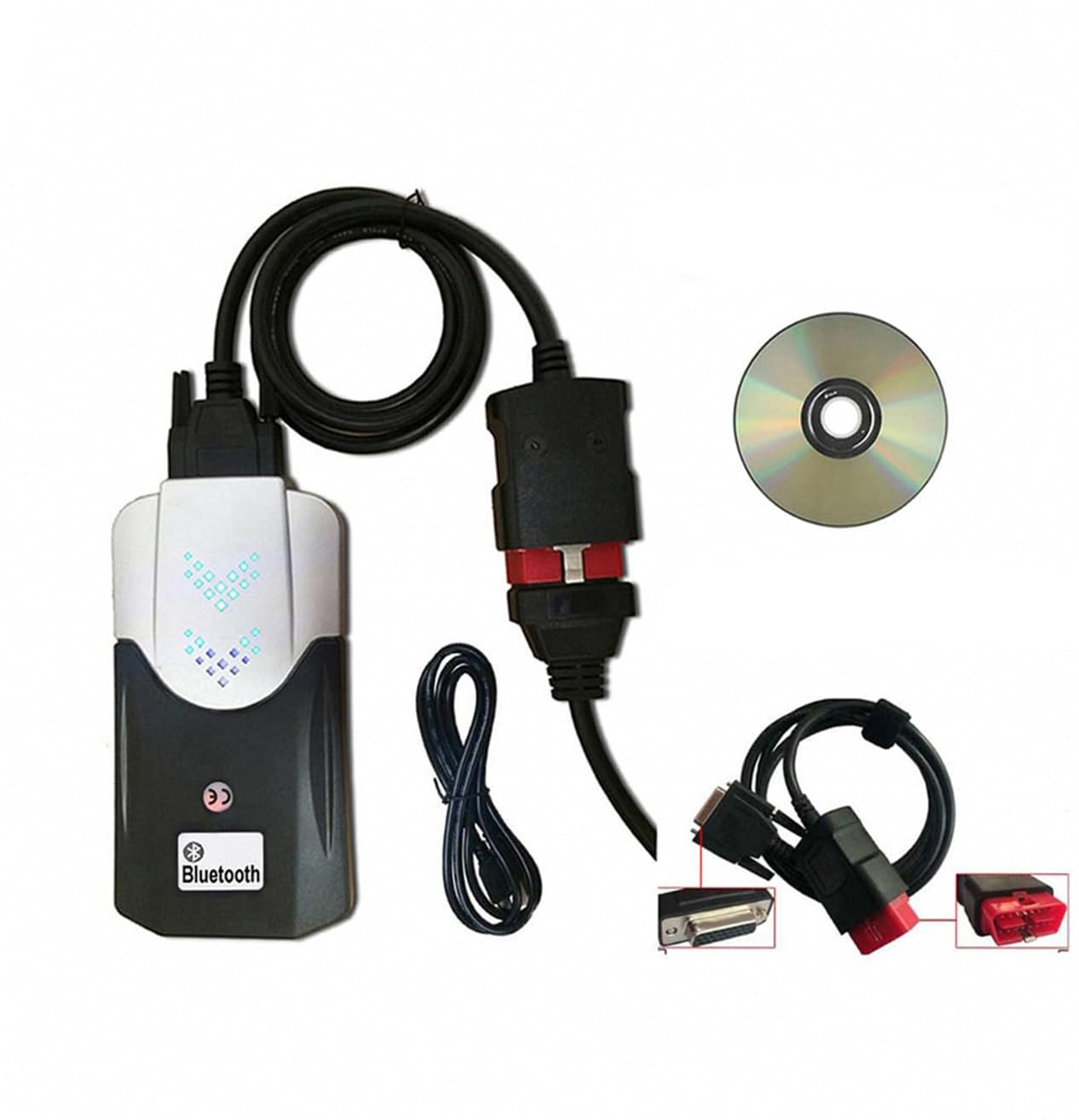 2021.11 Herramienta de diagnóstico de Placa PCB Dual,Equipo de diagnóstico a Bordo, Escáner,2020.23 VD150 Interfaz Auto OBD, Sistema de Motor OBD-II, Lector de código OBD2 para Coches/Camiones