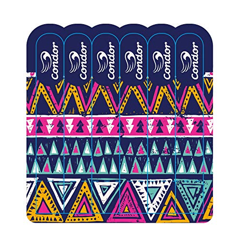 Mini Lixas Decoradas Para Unhas, Condor, Multicor, Pequeno