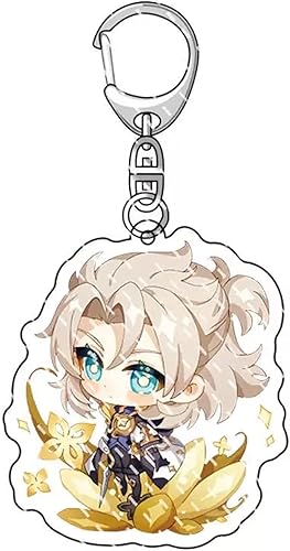 Rainteam Llavero de animación acrílico, llavero Genshin Impact, colección para fanáticos