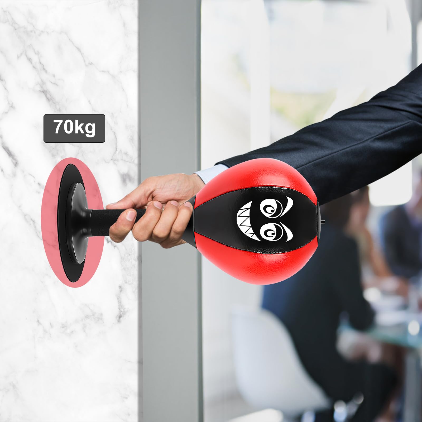 Punchingball Mesa Oficina con Ventosa Rage Bag Escritorio Bolsa de Boxeo Herramienta Punchingball Mesa con Plumas para Chef Colegas Amigos Actividad en casa y en la Oficina para aliviar el