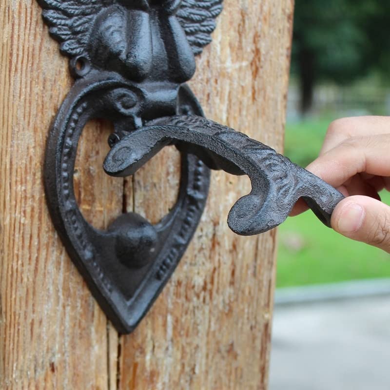 Amazon.co.jp: 鋳鉄ドアベル ドアノッカー 再利用可能 ドアノッカー